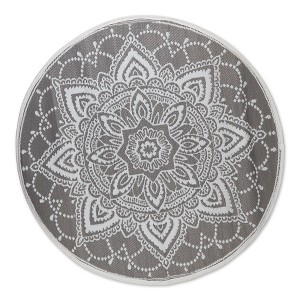 Design Imports Outdoor Round Mandala - Gray - 5 Ft - 1 of 4