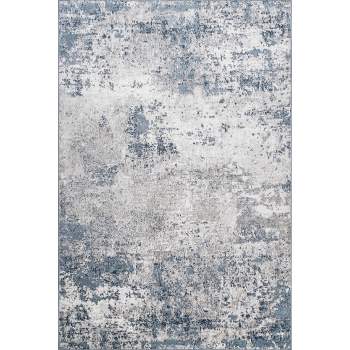 Zoe Faded Abstract Area Rug Gray/Blue - nuLOOM