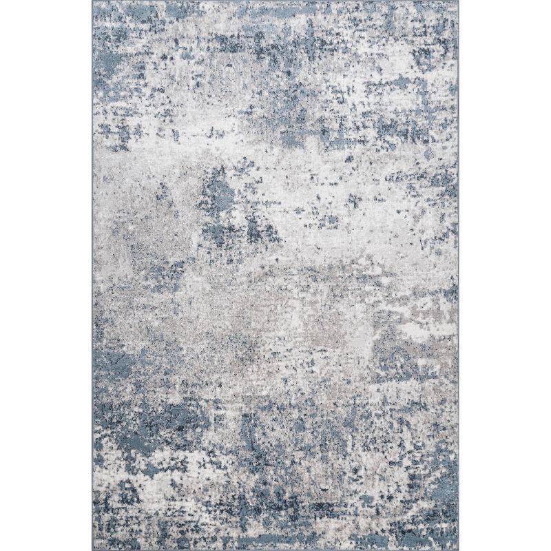 Zoe Faded Abstract Area Rug Gray/Blue - nuLOOM, 1 of 9