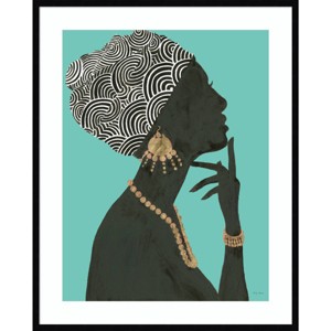 33" x 41" Graceful Majesty I by Emily Adams Wood Framed Wall Art Print - Amanti Art :Vertical Lithograph, Black Frame - 1 of 4