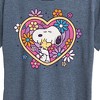 Women's - Peanuts - Hug Heart Flower Short Sleeve Graphic T-Shirt - 2 of 4