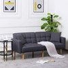 AndMakers 71.5 in. Dark Gray Polyester Twin Size Sofa Bed - 2 of 4