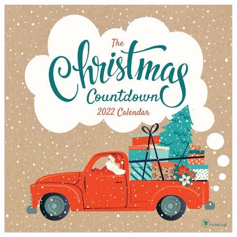 Merry Christmas Signcalander Of 2022 2022 Wall Calendar Christmas Countdown - The Time Factory : Target