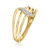 Ross-Simons Diamond-Accented Swirl Ring in 14kt Yellow Gold - 3 of 4