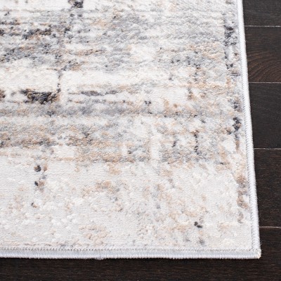 Amelia Grey and Gold Abstract Flat Woven Runner Rug