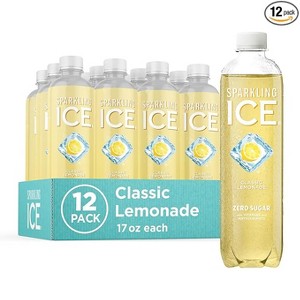 Sparkling Ice, Classic Lemonade Sparkling Water, Zero Sugar Flavored Water, with Vitamins and Antioxidants 17 oz Bottles (Pack of 12) - 1 of 4