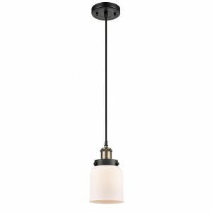 Bell - 1 Light Cord Hung Mini Pendant In Industrial Style-10 Inches Tall and 5 Inches Wide - 1 of 1