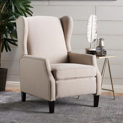 CENGHU Modern Recliner Chair for Adult, Fabric Single Reclining Armchair, Mid Century Modern Pushback Chair for Living Room, Bedroom