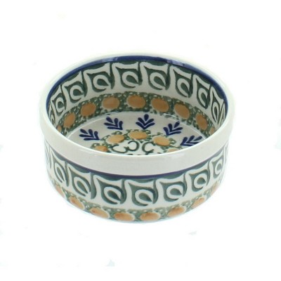 Blue Rose Polish Pottery Herb Garden Small Ramekin