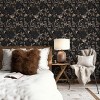 ZACHVO Black and Gold Gothic Floral Peel and Stick Wallpaper - 4 of 4