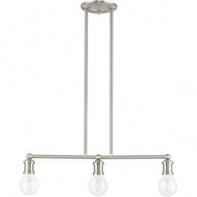 Lansdale 24" Brushed Nickel 3-Light Linear Chandelier