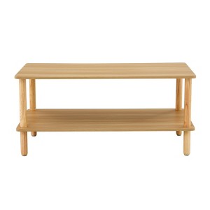 FONTOI Rectangular Coffee Table, Center Table with Open Storage Shelf for Living Room Bedroom, Burly Wood, 19.7"*17.9"*39.4" - 1 of 4