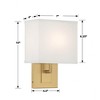 Crystorama Lighting Brent 1 - Light Sconce in  Vibrant Gold - 4 of 4
