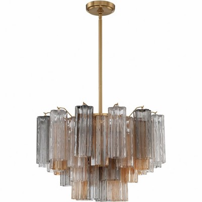 Crystorama Lighting Addis 9 - Light Chandelier in  Aged Brass