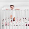 Sweet Jojo Designs Girl Baby Fitted Crib Sheet Watercolor Floral Burgundy Pink and White - 2 of 4
