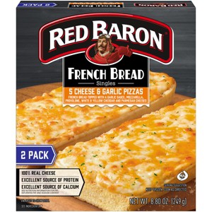 Red Baron Five Cheese and Garlic French Bread Personal Frozen Pizza - 8.8oz/2pk - 1 of 4