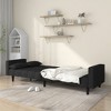 vidaXL 2-Seater Sofa Bed with Two Pillows Loveseat Couch Furniture Fabric - Black - 2 of 4