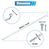Unique Bargains 14G J Bend Bicycle Galvanized Spokes 290mm 11.42" Spokes with Nipples Silver Tone 12 Pcs - 3 of 4