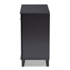 Shelf Wood Shoe Storage Cabinet Coolidge Finished Dark Gray - Baxton Studio: MDF Composite, 12-Pair Organizer, Freestanding - image 4 of 4