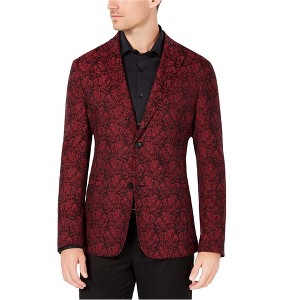 Ryan Seacrest Mens Jacquard Two Button Blazer Jacket - 1 of 1