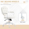 Kumasinova Home Office Chair with Padded Armrests,Computer Desk Chair with Button Tufted Teddy,Swivel Vanity Chair for Living Room,Bedroom - 3 of 4
