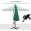 10' Cantilever Hanging Tilt Offset Patio Umbrella w/ UV & Water Safe Material & Cross Base (Weight Not Included) - 4 of 4