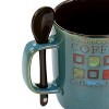 Mr. Coffee Cafe Americano 8 Piece 13oz Ceramic Cup and Spoon Set in Assorted Colors - 4 of 4