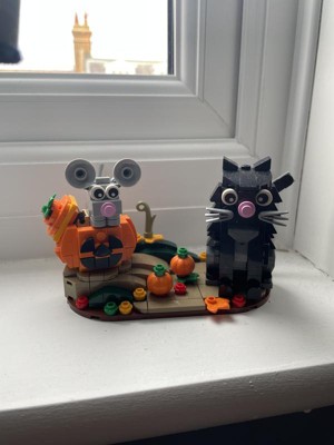 2 pack) LEGO Halloween Cat & Mouse 40570 Building Kit, Whimsical Halloween  Décor with Adorable Cat, Mouse, and Pumpkin Toys, Halloween Toy 