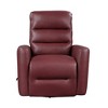 Faux Leather Swivel Glider Reclining Chair with Breathable Upholstery, Luxury Style, and Movie Chair Comfort - 3 of 4