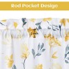 Farmhouse Watercolor Floral Flower Leaf Design Kitchen Curtains for Cafe Bathroom - 2 of 4