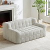 64" Modular Sofa in a Box - 2 Seater Loveseat for Small Spaces with Attached Cushions -3irtyhousy - 2 of 4