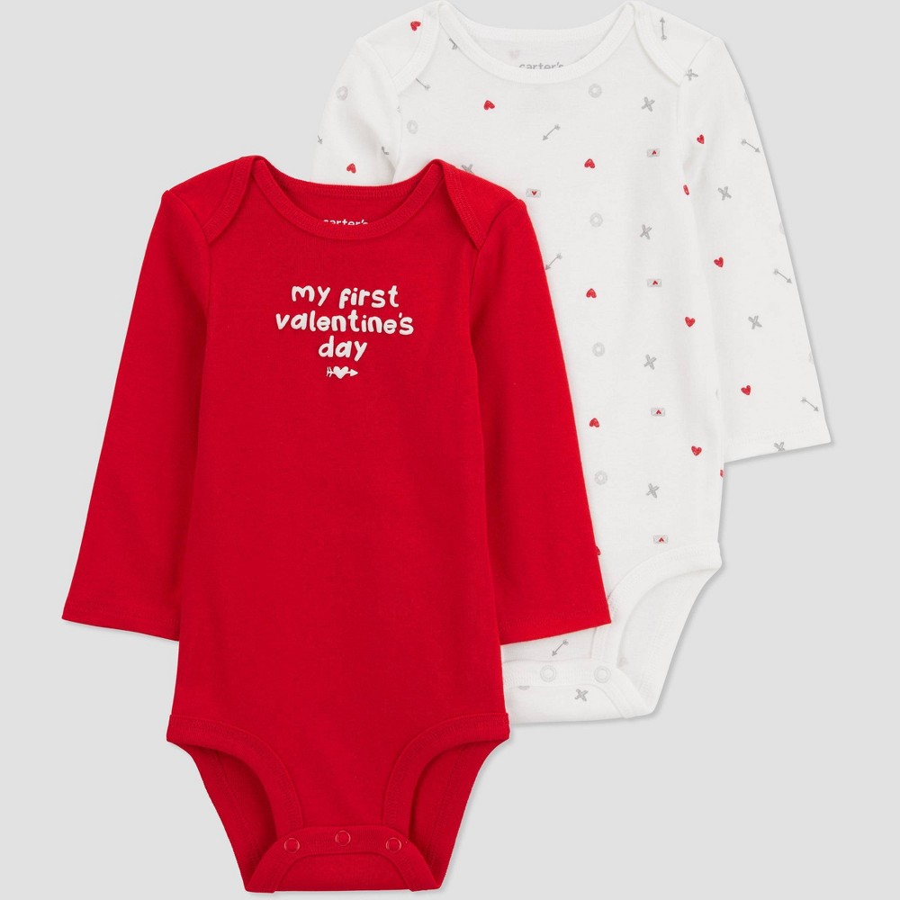 Carter's Just One You® Baby 2pk? My First Valentine's Day Bodysuit - Red/Ivory 6M