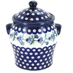 Blue Rose Polish Pottery 1100 Zaklady Large Canister - 1 of 1