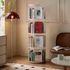 KTMBDW 360¡ã Rotating Bookshelf, Small Corner Bookcase, 4 Tier Floor Standing Bookcase, Narrow Book Shelf Organizer for Bedroom, Living Room, White - 2 of 4