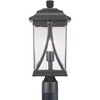 Progress Lighting Abbott 1-Light Outdoor Antique Pewter Post Lantern with Clear Seeded Glass Shade - image 4 of 4