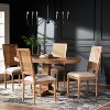 Christopher Knight Home Pampas French Country Fabric Upholstered Wood and Cane 5 Piece Expandable Oval Dining Set - 2 of 4
