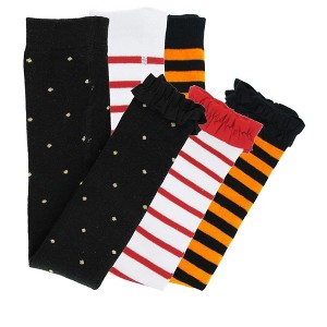 RuffleButts Baby Girls 3-Pack Footless Ruffle Tights - 1 of 4