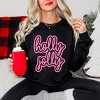 Holly Jolly Outline Puff -  Women's Graphic Sweatshirt - 4 of 4
