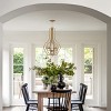 BAOURE 4 - Lights Gold Metal Chandelier, 19.5in Hanging Light Fixture with Adjustable Chain for Kitchen Dining Room Foyer Entryway, Bulb Not Included - 4 of 4