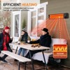 ROVSUN 1500W Outdoor Electric Heater, Patio Wall Mounted Heater, 3 Adjustable Modes, 3s Instant Heating for Indoor Outdoor Backyard Garage - 2 of 4