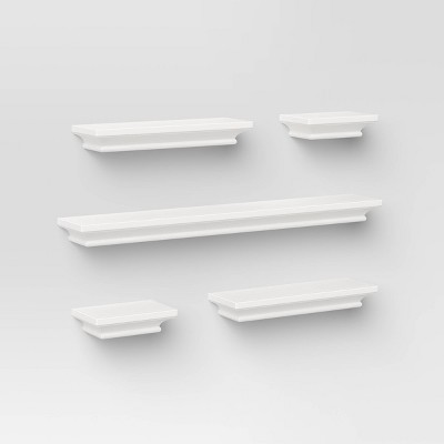 Black Floating Shelves Set of 2, 12 Inch Command Strip Shelf for Bedroom,  Kitche