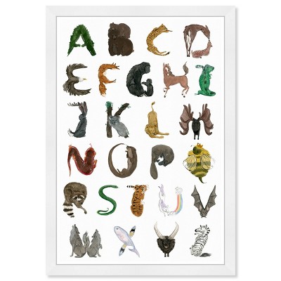 Animal Alphabet Poster on Archival Fine Art Paper or Canvas - Dera Design