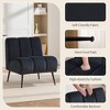 BABYYER Modern Upholstered Accent Chair, Chenille Living Room Chair with Rubber Wood Legs, Comfy Reading Chair for Bedroom and Office - 2 of 4