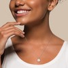 EVERLY JEWELRY | Sterling Silver 7.5 - 8 MM White Cultured Freshwater Pearl and Diamond Filigree Halo Pendant with Chain - 18 in - 4 of 4