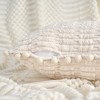 REGALWOVEN Corduroy Solid Plaid Texture Decorative with Pom-pom Edges Throw Pillow Covers 2 Pcs - 3 of 4
