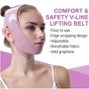 V-Line Mask Chin Up Mask V Shaped Face Mask Chin strap for sleeping, Jaw Exerciser,lilac,Medium - 3 of 4