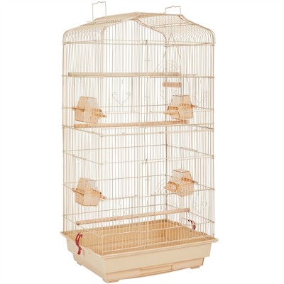 Yaheetech Open Top Metal Birdcage Parrot Cage with Slide-out Tray And Feeders