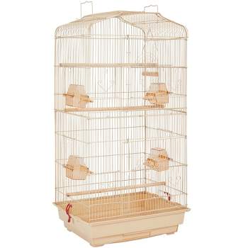 Best Choice Products 36in Indoor/Outdoor Iron Bird Cage for Parrot,  Lovebird w/ Removable Tray, 4 Feeders, 2 Toys