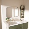 Rectangular Framed Tempered Glass Wall-Mounted Bathroom Vanity Mirror - 2 of 4