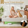 Vipbear 56" Sofa Velvet Loveseat Couch Mid Century Modern Sofa Couch with Solid Wood Legs - 4 of 4